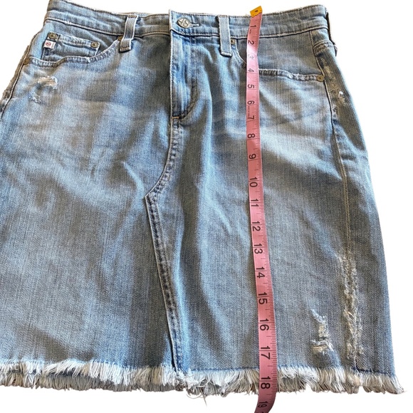 AG The Erin Light Wash Denim Pencil Skirt 27 | High Rise Jean Skirt Classic Fit - Picture 7 of 7